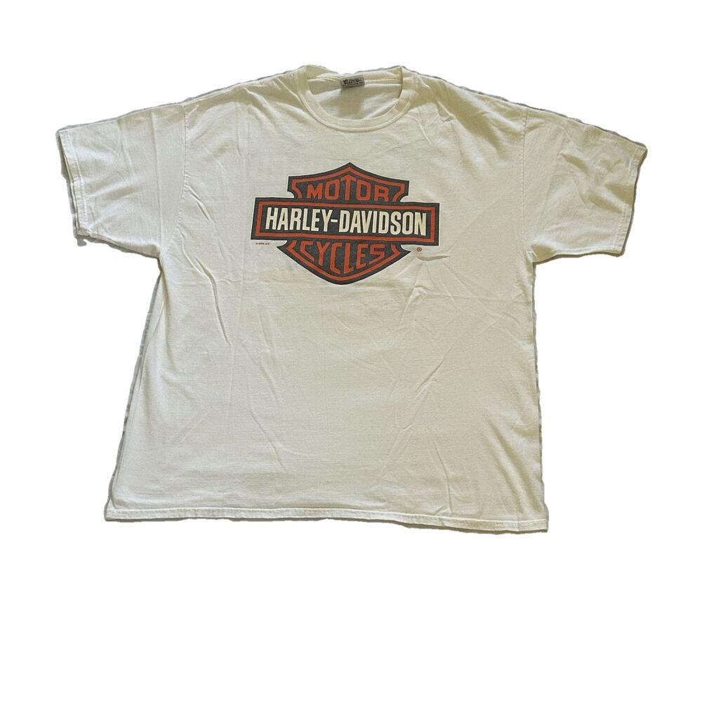 Y2K Harley-Davidson San Diego California Double-Sided Tee White",